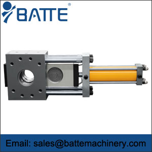 Single slide plate screen changer