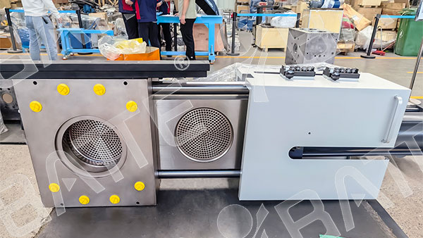 plastic granulation extrusion screen changer